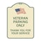 Signmission Veteran Parking Thank You for Your Service Heavy-Gauge Aluminum Sign, 24" x 18", TG-1824-22737 A-DES-TG-1824-22737 - alternate 1